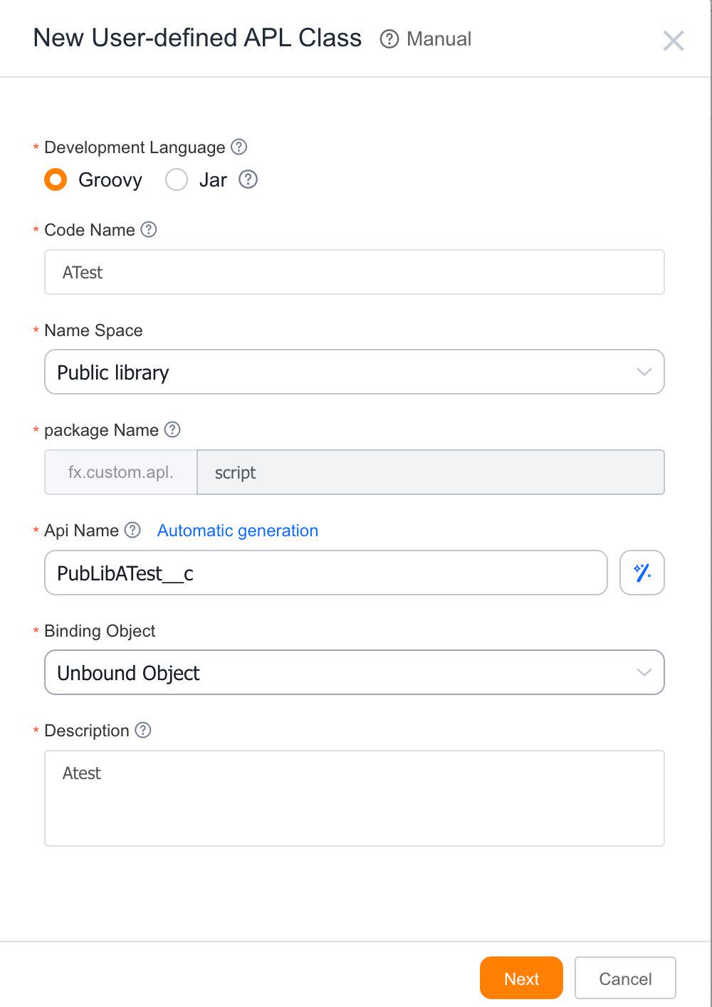 New Function Page