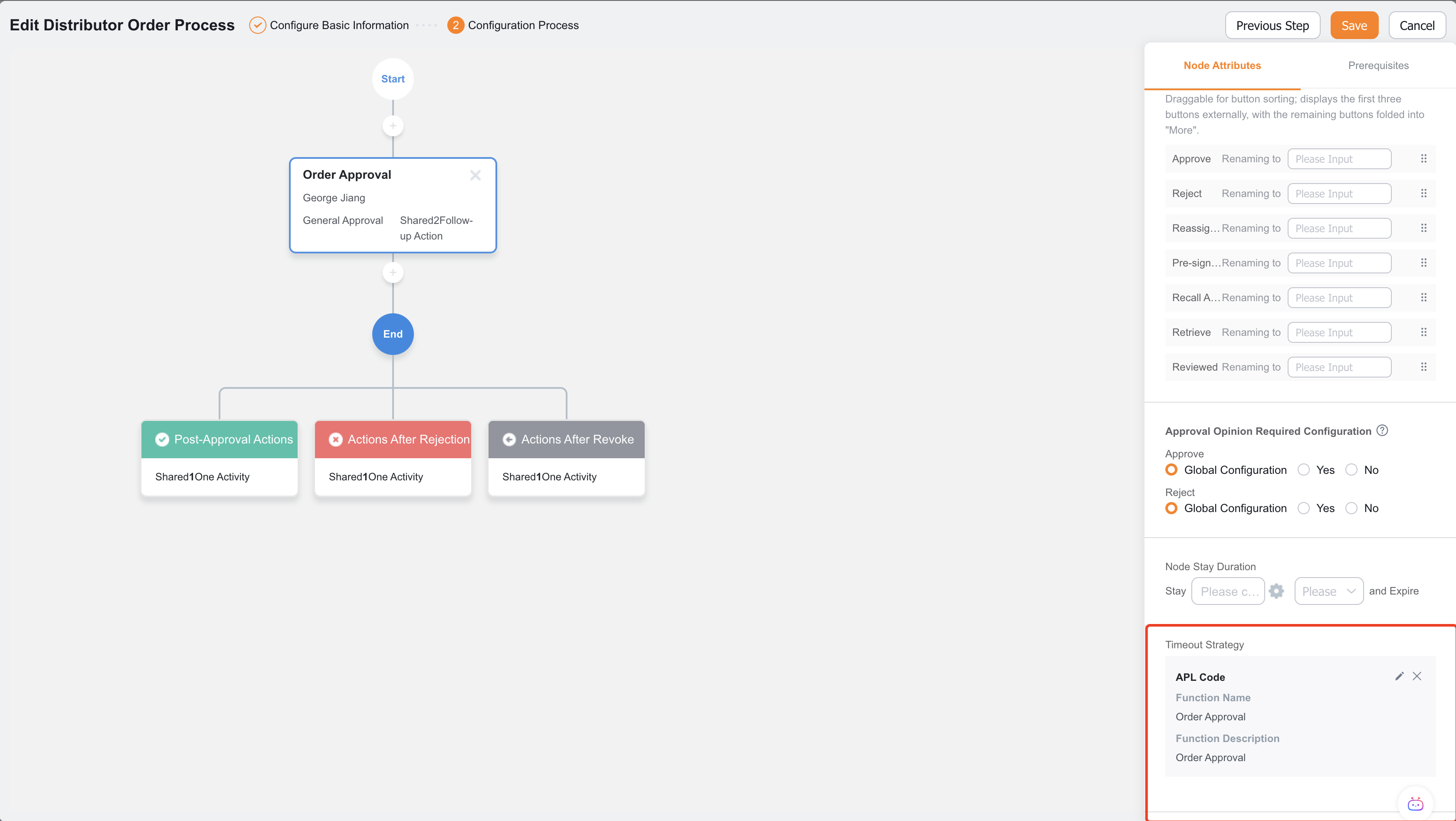 Approval flow timeout policy