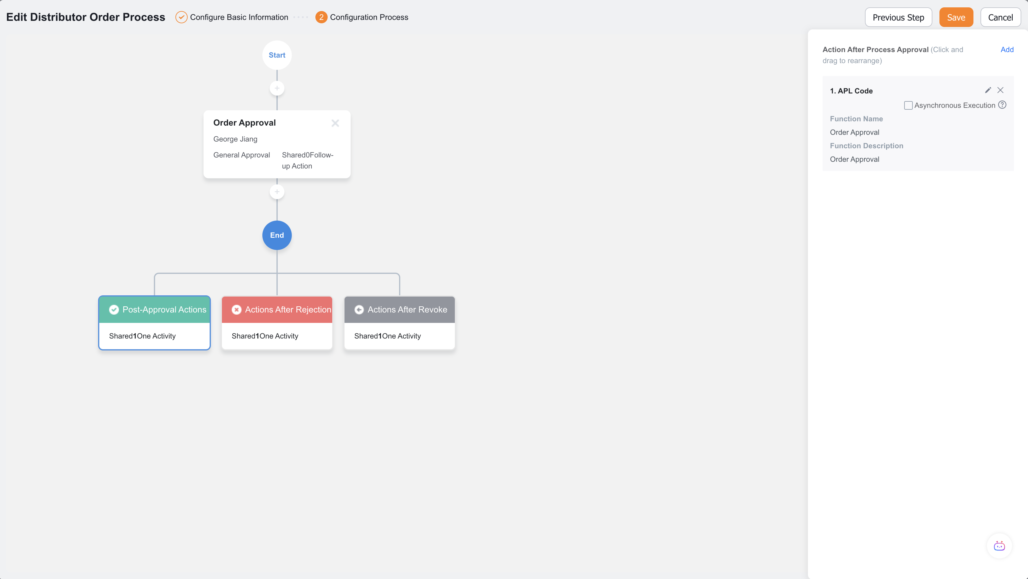 Approval flow post-approval operations