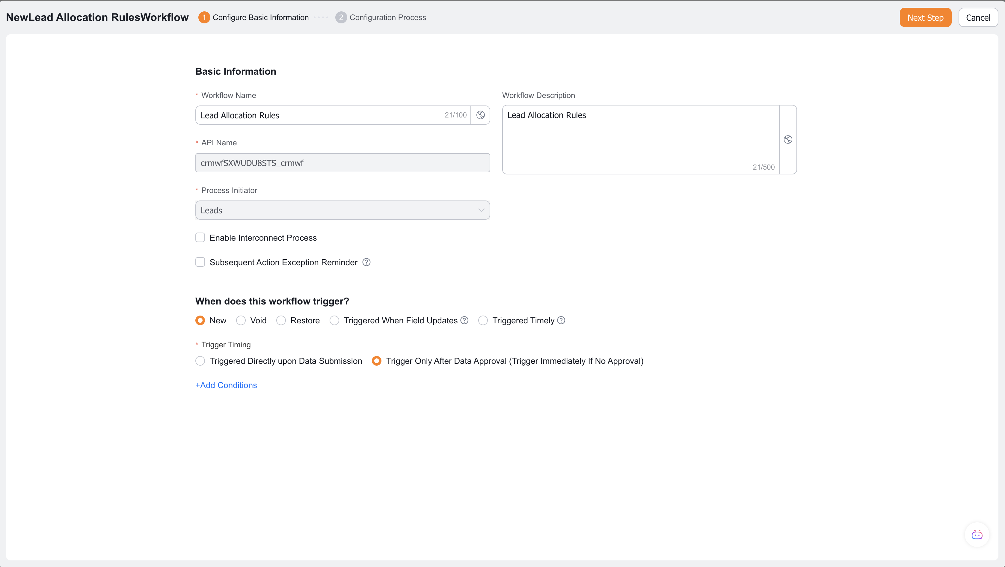 Diverse workflow trigger types